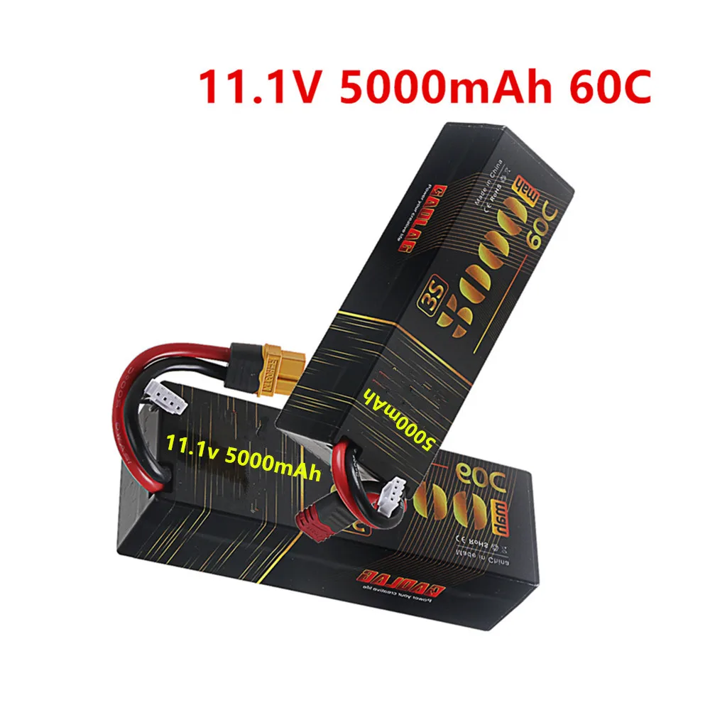 3S Lipo Akku 11,1V 5000mAh 60C mit XT60 T-Stecker für RC Auto Boot Fahrzeug Rallye Truck Tank Truggy Buggy Teile 11,1V Batterie