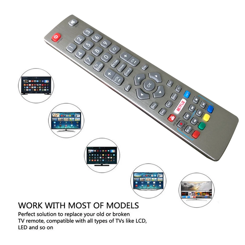 Replacement for the new SHW/RMC/0115 SHWRMC0115 Remote Control for Sharp Aquos 3D HD Smart TV with Netflix Youtube NET+