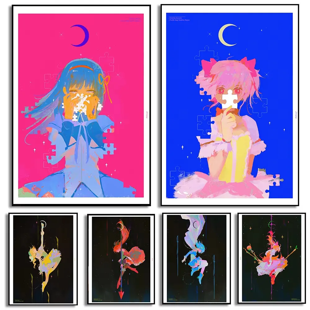 Diamantmalerei Anime Puella Magi Madoka Magica, vollständige runde/quadratische Diamanten, Mosaik, handgefertigte Kunst, exquisites Geschenk, Heimdekoration