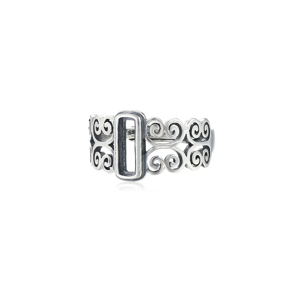 

Ring Setting for 2x8mm/3x10mm Saddle Cabochons Thai Sterling Silver Ring Base Adjustable Ring Blank