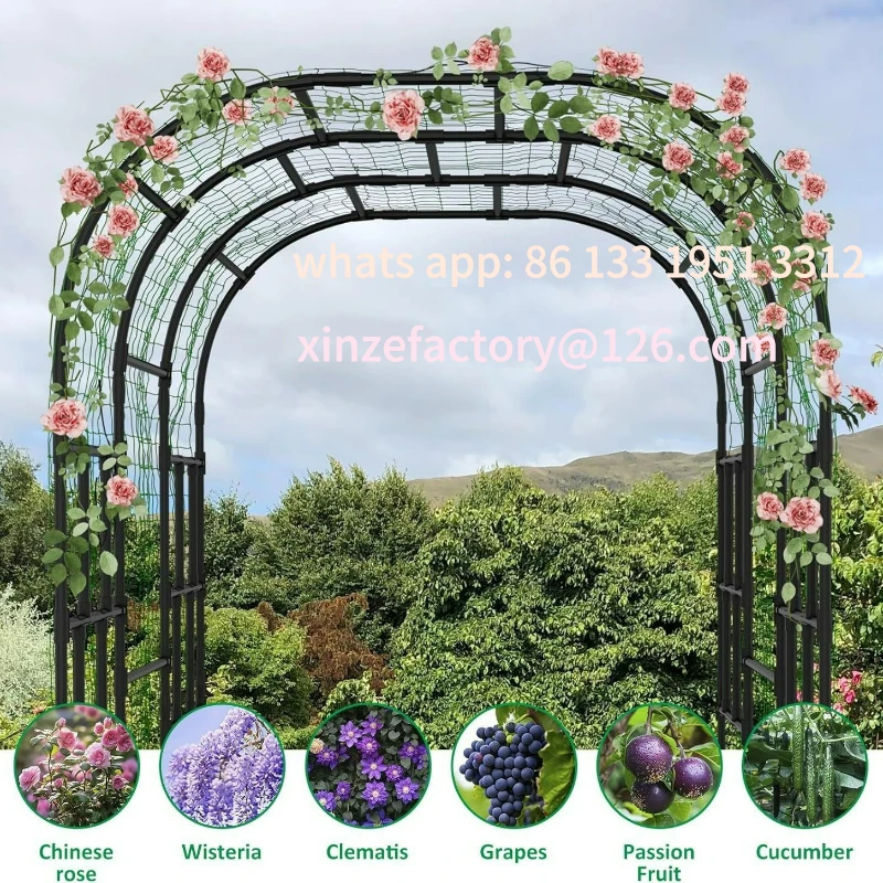 

Customizable Outdoor Arch Flower Climbing Vine Frame Garden Garden Rose Frame