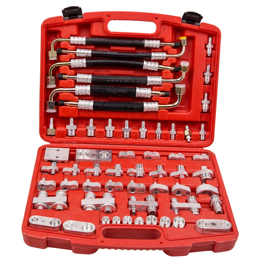 MaXpeedingrods 56 Pieces Car Truck A/C Compressor Service Air Conditioning Leak Detection Tester Tool Set
