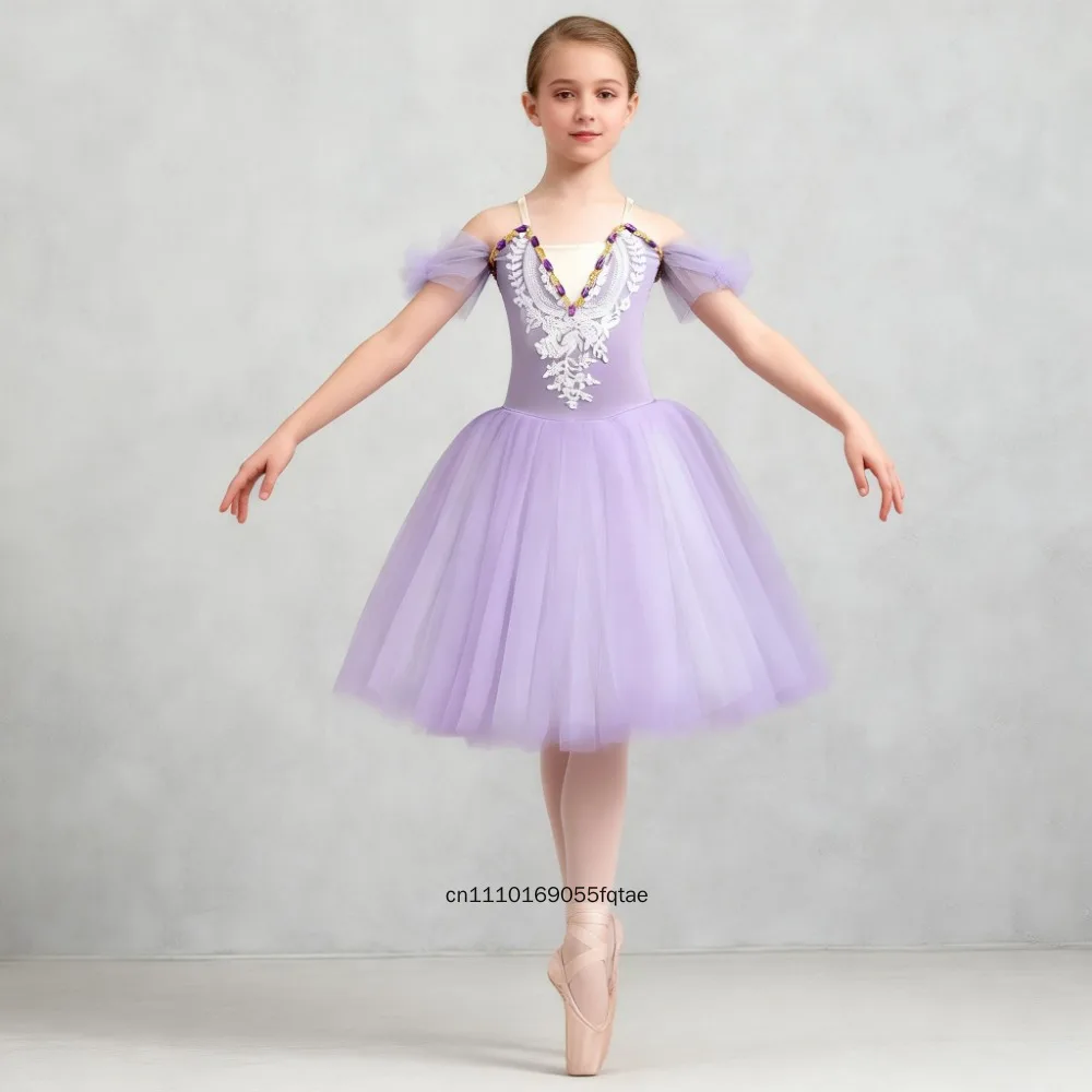 Mädchen Ballett-Tutu-Rock Weicher Tüll Flauschiger Rock Kinder Ballett-Tanzkleid Kinder Tanzbekleidung Schüler Bühnen-Performance-Kostüm