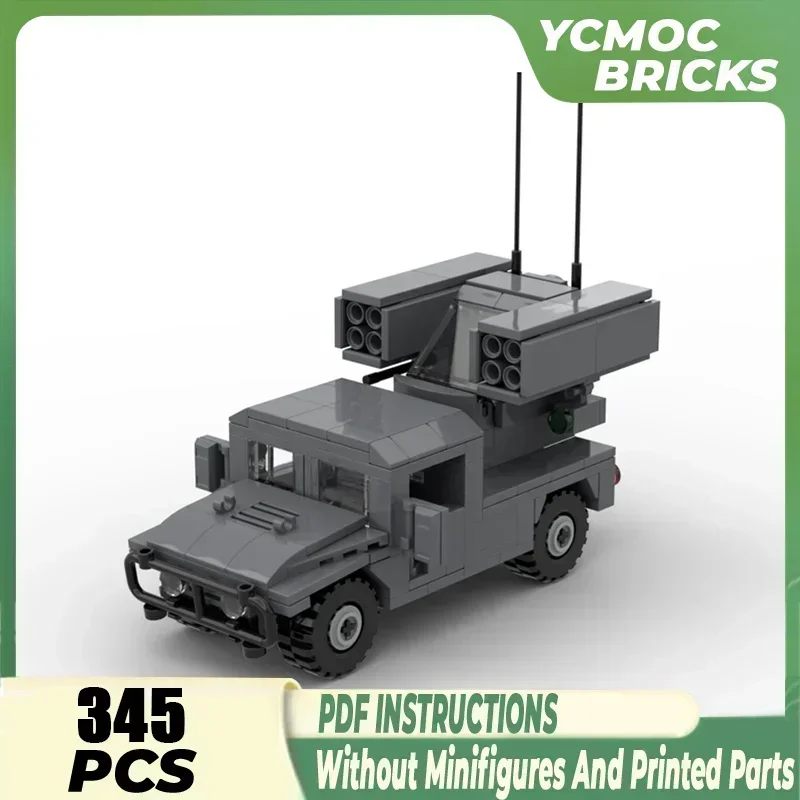 

Military Car Model Moc Building Bricks HMMWV AN/TWQ-Avenger Technology Modular Blocks Gifts Christmas Toys DIY Sets Assembly