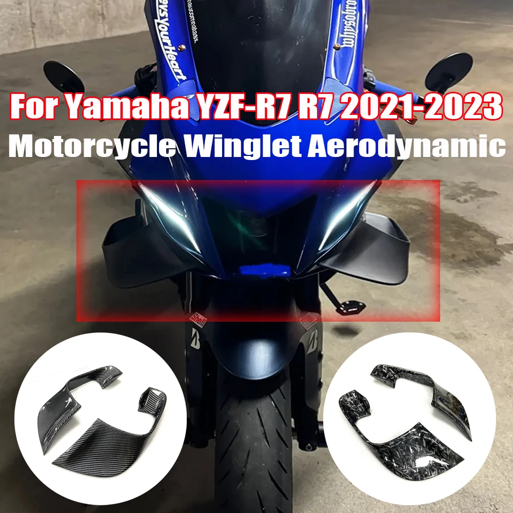 

Motorcycle Fixed Wing Cover, For Yamaha YZF-R7 YZFR7 2021 2022 2023 Aerodynamic Frame, YZF R7 New Wing Air Guide Spoiler Aileron