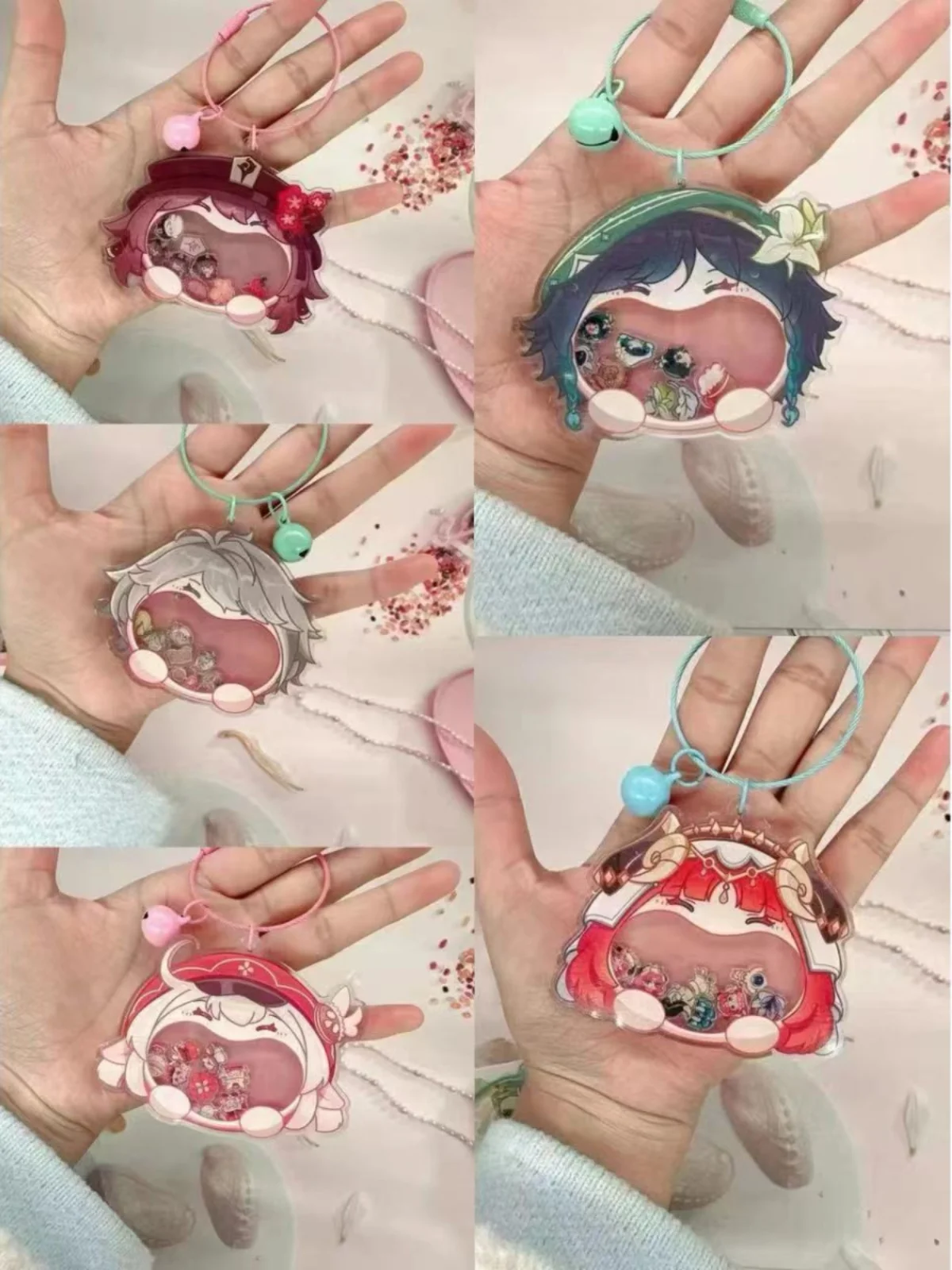 Anime Genshin Impact Keqing Nahida Cosplay Big Mouth YoYo llavero accesorio Ambitus