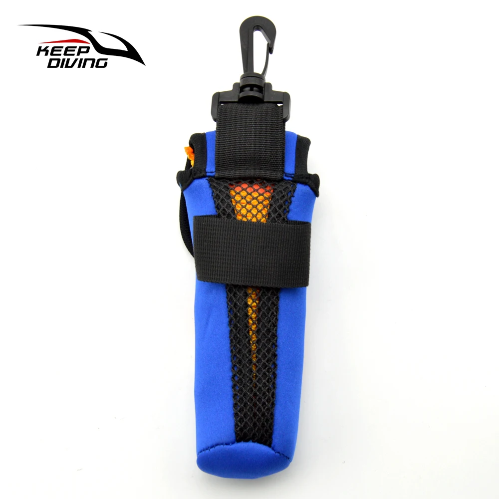 أنبوب إشارة غوص PVC صغير 1.4 متر قابل للطي وقابل للنفخ لسطح السجق الآمن (SMB) غواص أدناه