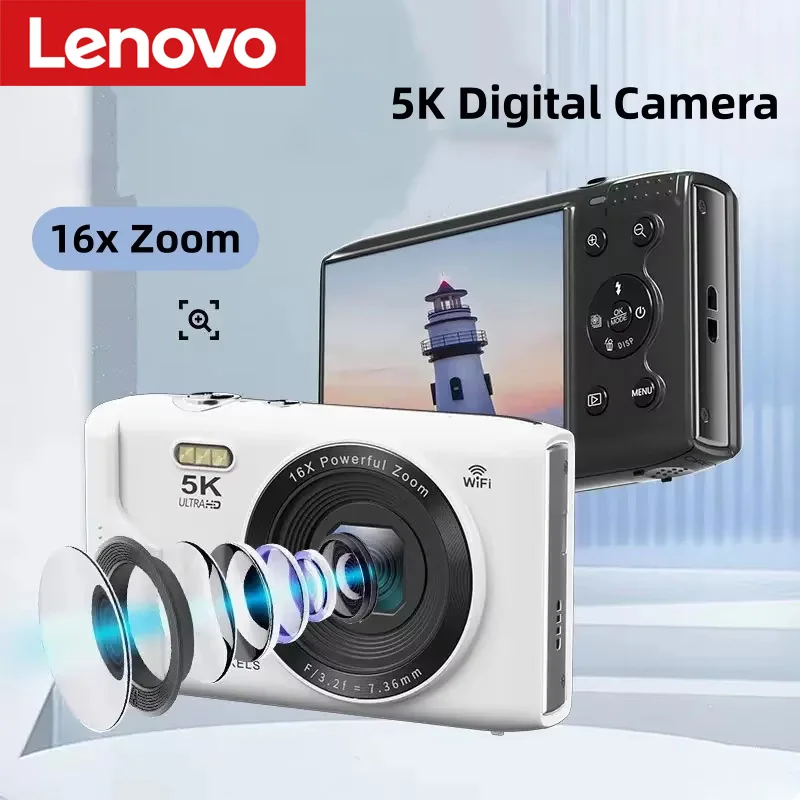 Cámara Digital Xiaomi 5K Autofocus 16x Zoom 72MP cámaras portátiles con Flash para niños niñas estudiantes pantalla antivibración de 2,8 pulgadas