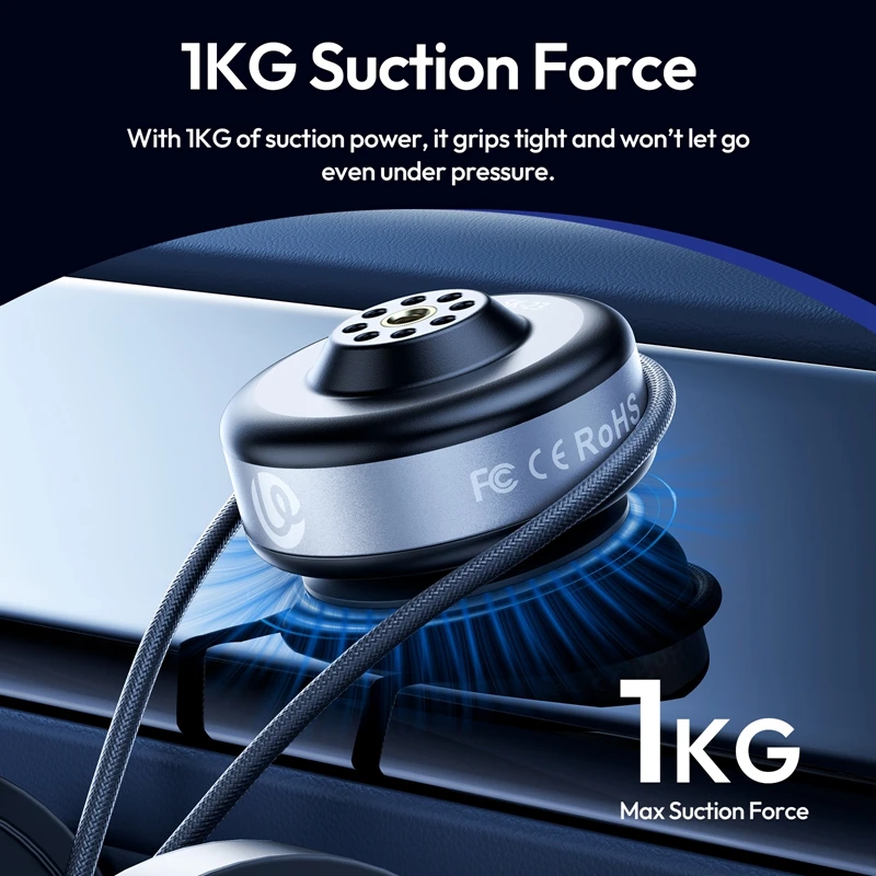 Ulanzi SK-23 soporte magnético para teléfono con ventosa automática eléctrica soporte multifuncional soporte para coche con succión al vacío antivibración