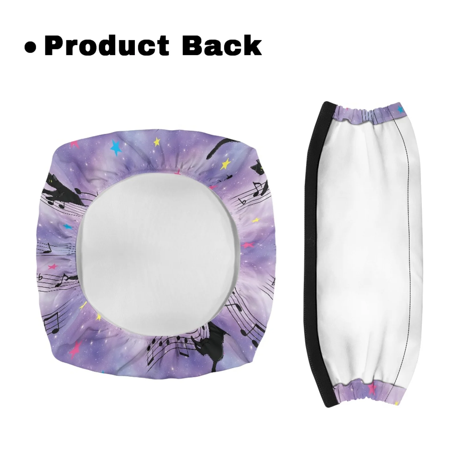 Coloranimal Cat Music Pattern 2 Pieces Set Walker Seat Cushion for Seniors Rollator Seat Back Cover 2026 Collection view 3