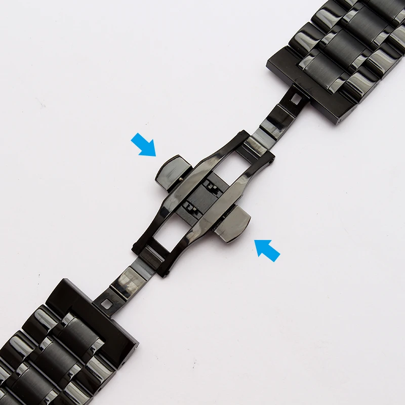 For Diesel DZ4316 DZ7395 DZ7305 24mm 26mm 28mm  Butterfly Buckle Stainless Steel Watch Strap Men Metal Solid Wrist Band Bracelet