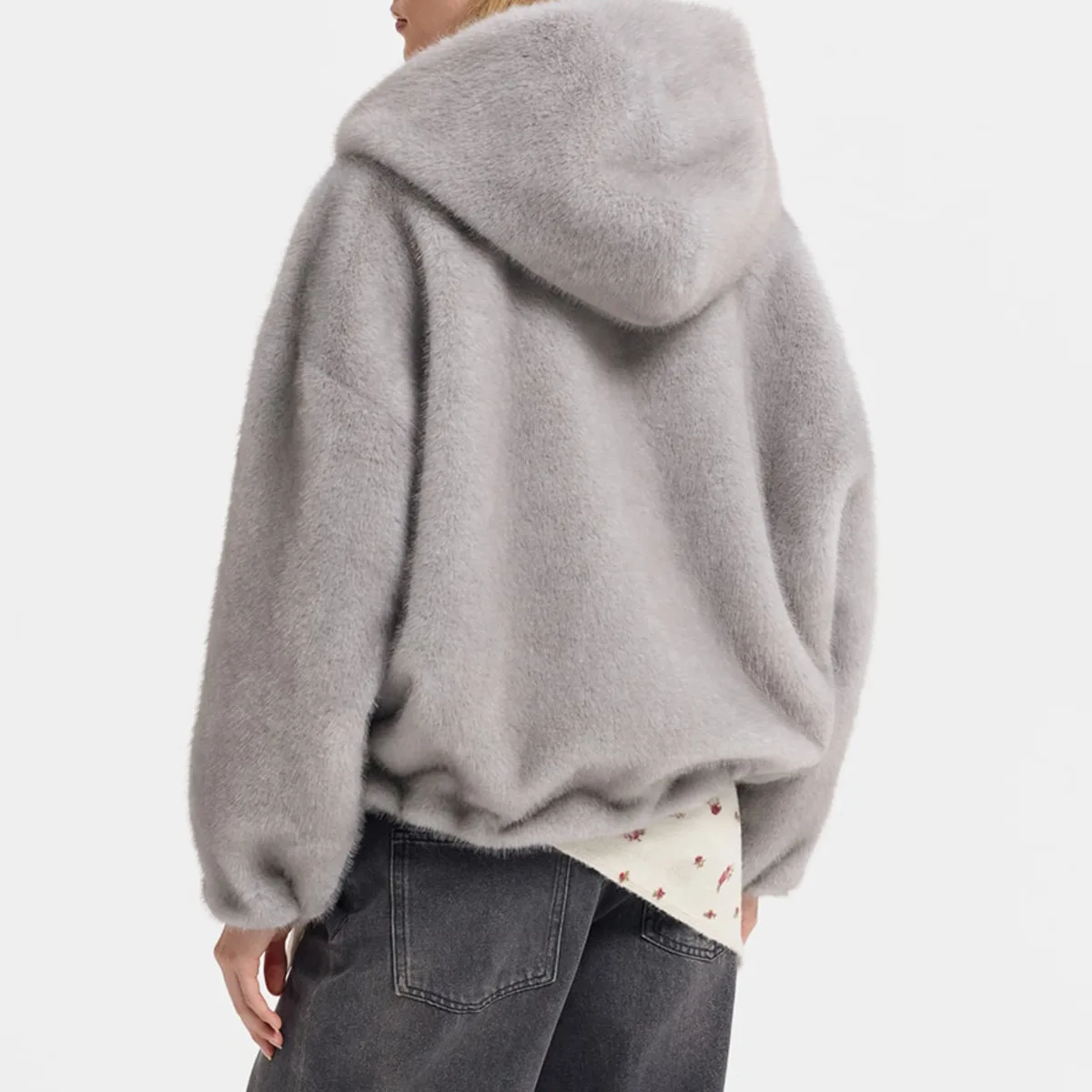 IG Women  Fuzzy Fleece Half Zip Hooded Pullover, Kangaroo Pocket Elastic Hem & Cuffs, Winter Warm Casual Street Loungewear