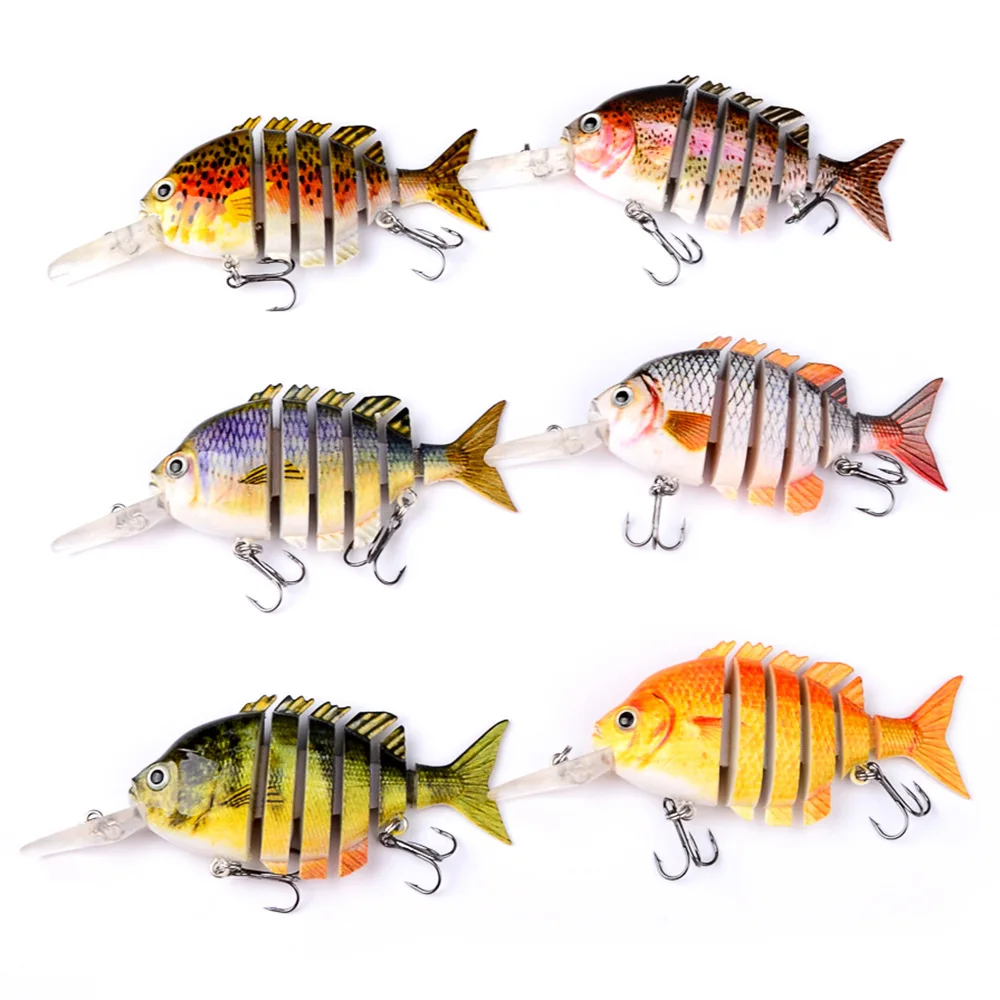 10 CM Bionic Luya Hard Bait Multi-section with Steel Balls High Quality ABS Plastic Hard Lure Warped Bass Fishing Supplies