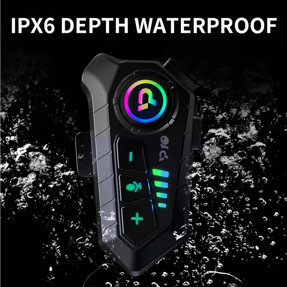 Kebedumei Bluetooth5.3 Motorcycle Helmet Headset Wireless Hands-free Call Phone Kit Waterproof Earphone MP3 Music Player Speaker image 5