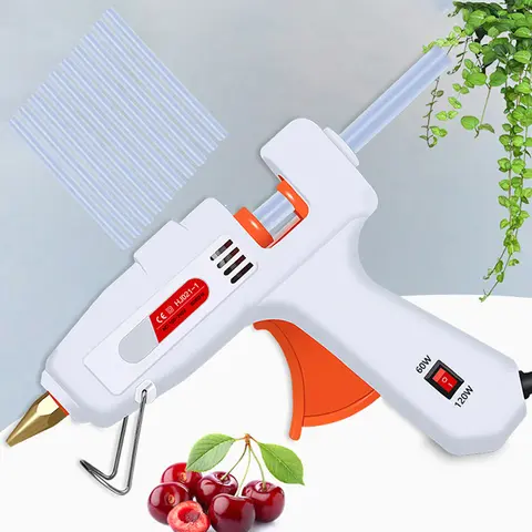 핫멜트 접착제 총 + 10PCS 핫멜트 접착제 스틱 세트 50/100/60-120/150W 홈 수리 예술 및 공예에 대 한 듀얼 전원 DIY 씰링