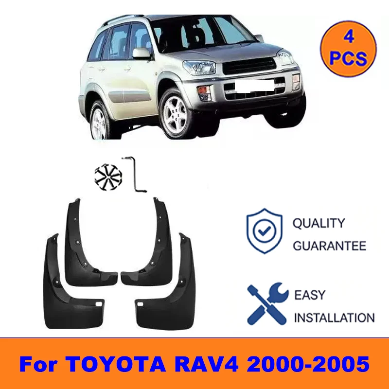 

4Pcs Mud Flaps For TOYOTA RAV4 2000-2005 - Splash Guards Front&Rear Wheel Fender Mudguards Car Exterior Protection Accessories