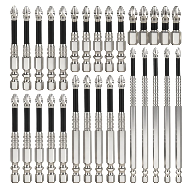 

K5 Нескользящий набор бит PH2 для отвертки Высокая твердость Нескользящая крестовая отвертка Набор насадок для электрической отвертки