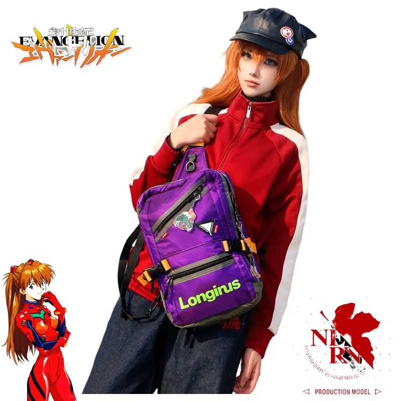 

EVA NEON GENESIS EVANGELION Anime Cartoon Crossbody Bag Creative Unisex Cycling Travel Shoulder Chest Bag School Bag Gift
