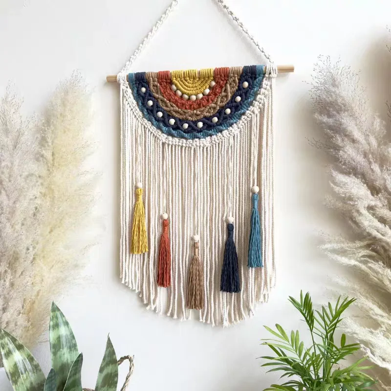 Handmade Bohemian Woven Wall Decoration, Suitable For Hanging Walls In Living Rooms, Bedrooms, Apartments, And Holiday Gifts.
