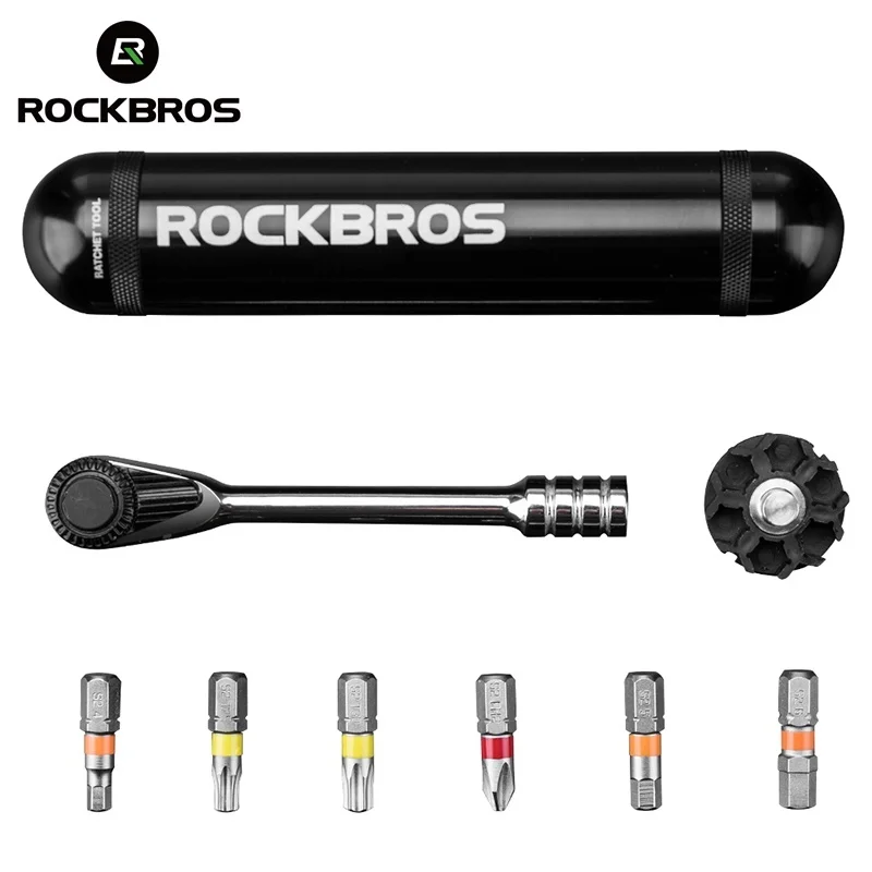 ROCKBROS-Kit de herramientas multifuncionales para reparación de bicicletas, llave de torsión, destornillador, equipo portátil para bicicleta de