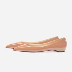 Shoes for Women Nude Black Red Luxury Women Flat Shoes Red Shiny Bottom Elegant Pointed Toe Boat Shoes Designer Party Prom Shoes