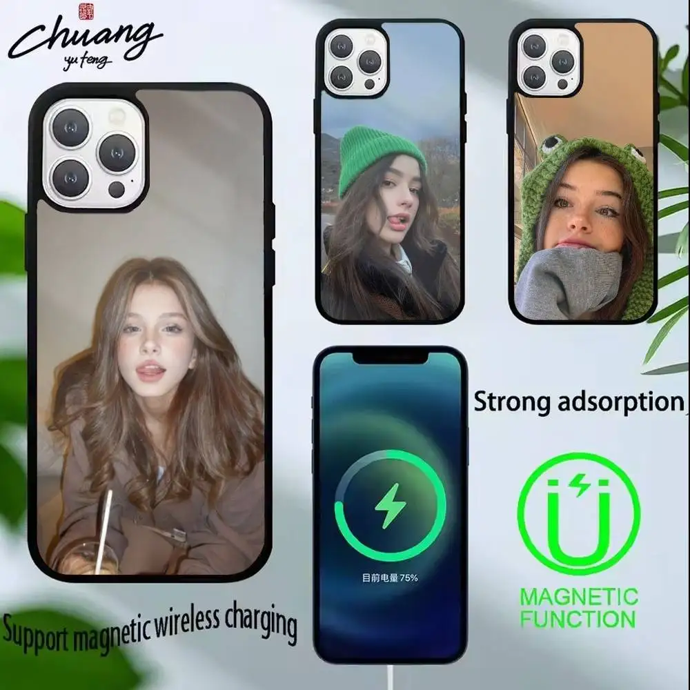 

C-Emily Bader Phone Case For iPhone 14,16,15,13,17,12,Plus,Pro,Max Magnetic For Magsafe Frosted Cover