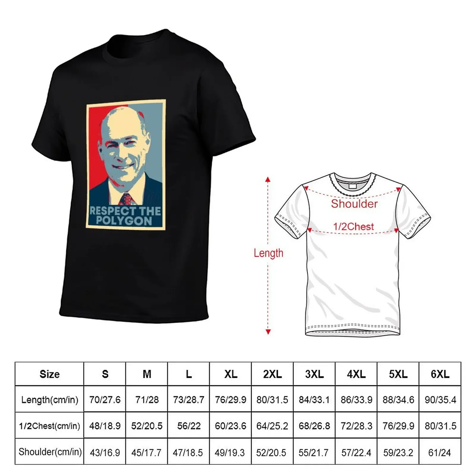 James Spann Respect The Polygon T-Shirt graphics vintage anime shirt shirts graphic tee men