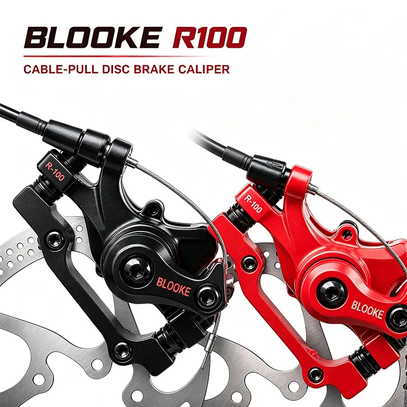 BLOOKE R100 Cable Pull Disc Brake Caliper Adjustable Mechanical Brake for MTB Scooter Folding Bike Front Rear