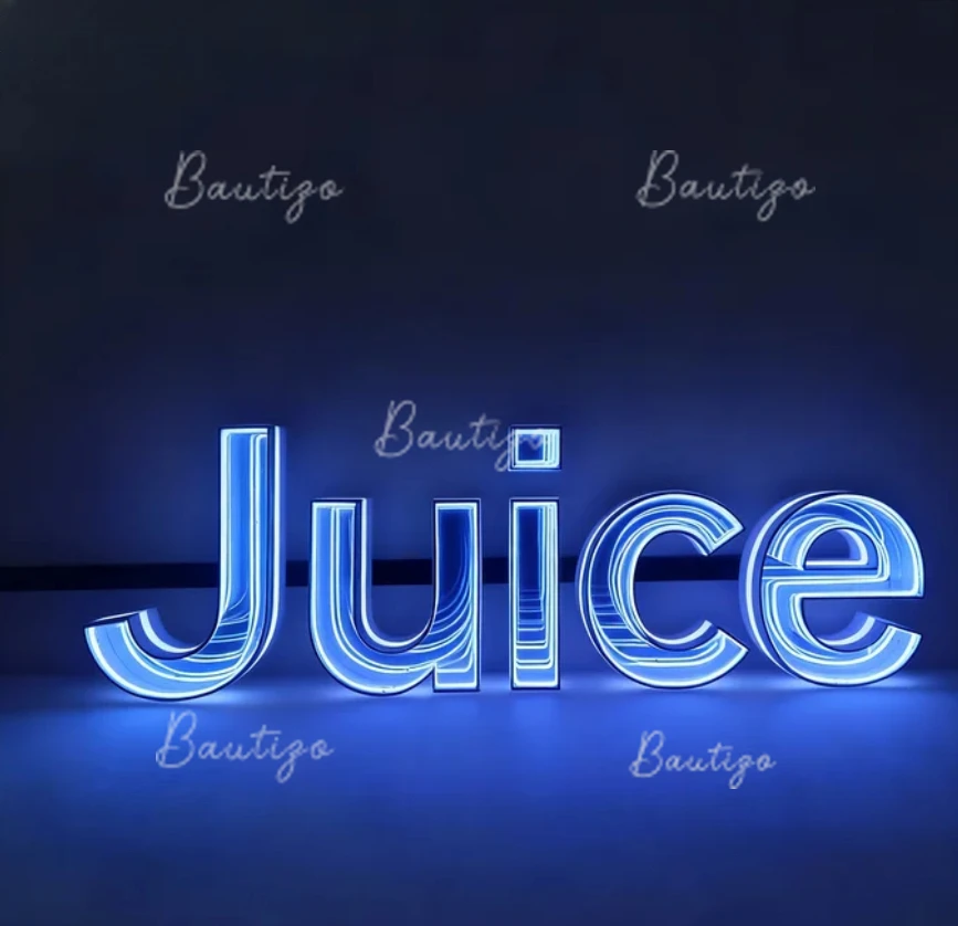 Custom 3D Infinity Mirror Sign Personal Design Signage Custom Business Sign Advertising 3d Luminous Signs Signboard Light Home