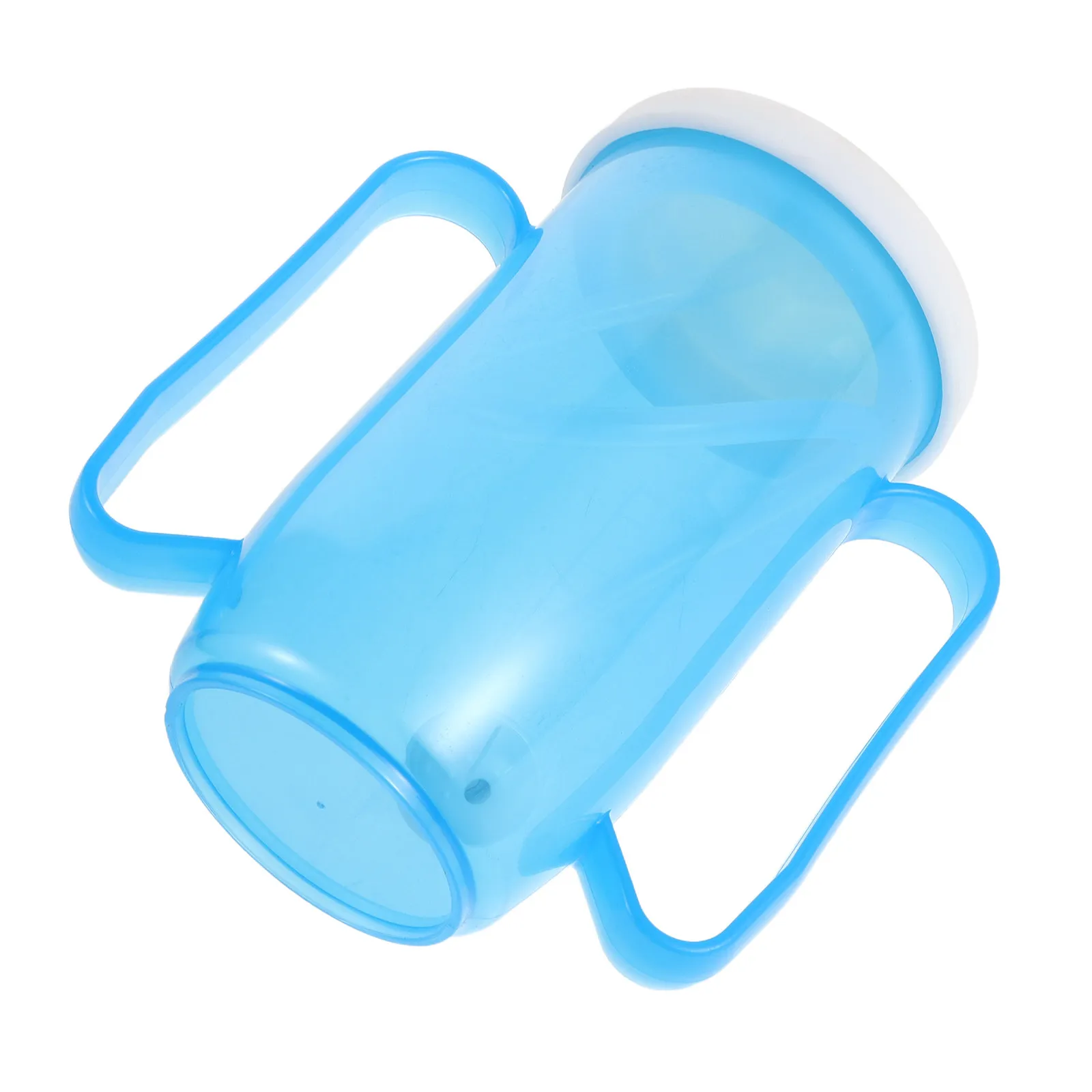 Handicap Cup for Elderly Adults with 2 Handles Straw Lid Non-Choke Design Spill-Proof Tumbler for Dysphagia Swallowing Disorder