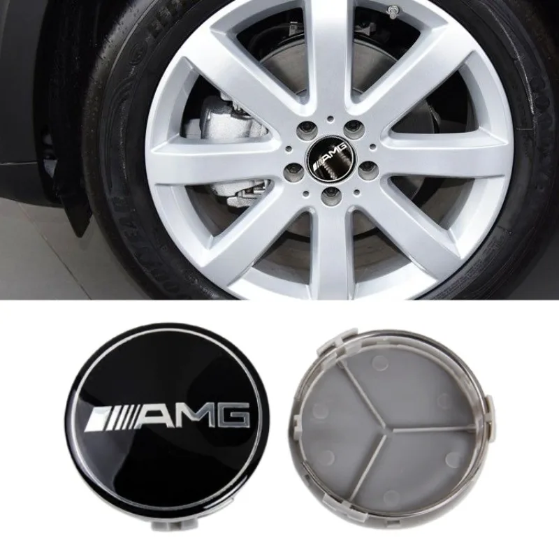 4PCS 75mm for Mercedes-Benz A/B/C/E/S/GLA/CLS Class C200L GLC GLK CLA Car Wheel Center Hub Caps Cover decorate Accessories