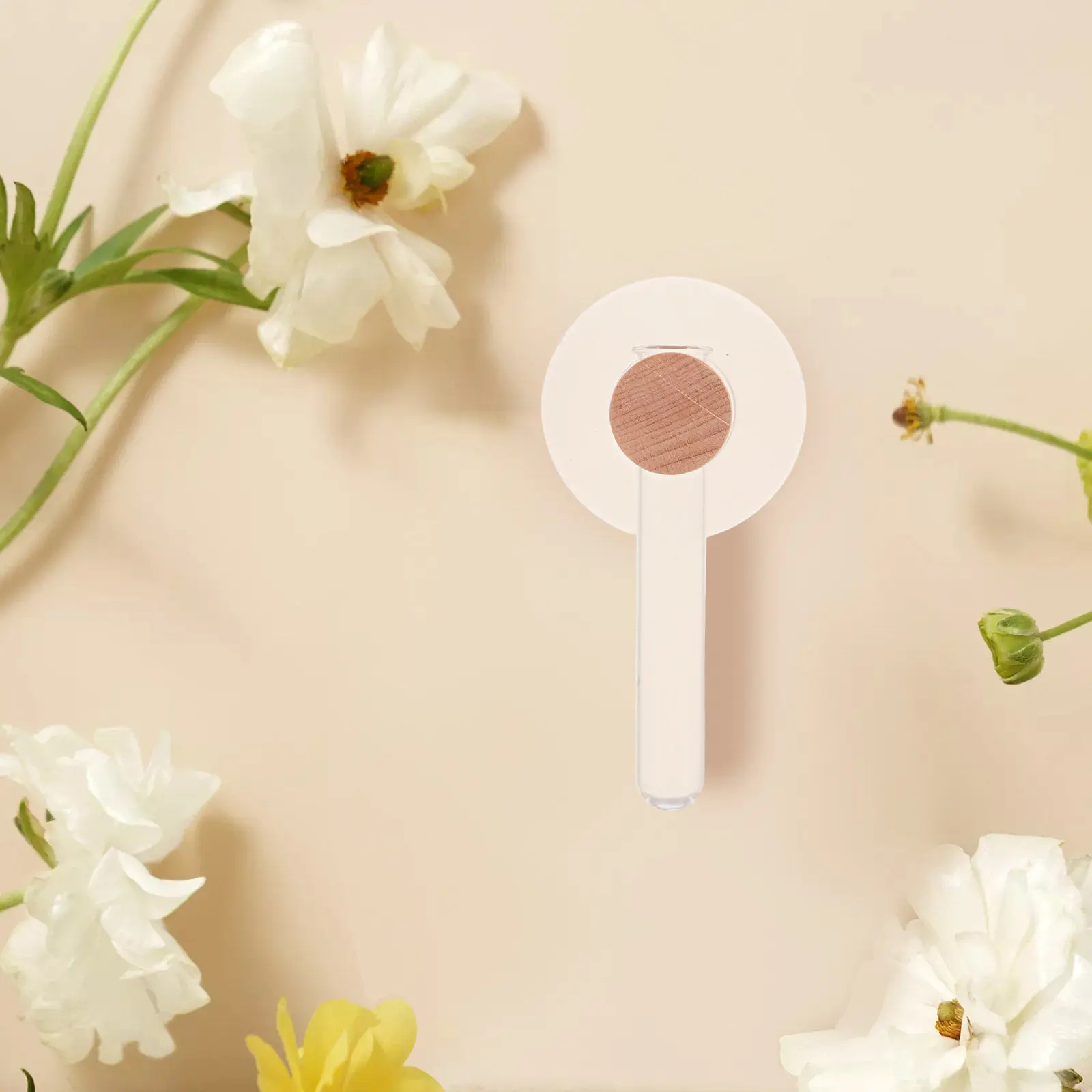 

Wood and Glass Wall Mounted Flower Holder Hydroponic Propagation Station Glass Tube Vase for Air Plants Root Observation Home