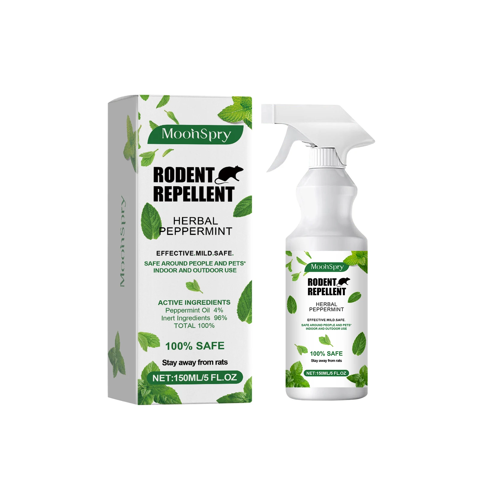Mint-Flavored Mouse Repellent Spray Mouse Repellent for Outdoor Gardening, Preventing and Exterminating, Mouse Avoidance and Rep - view 2
