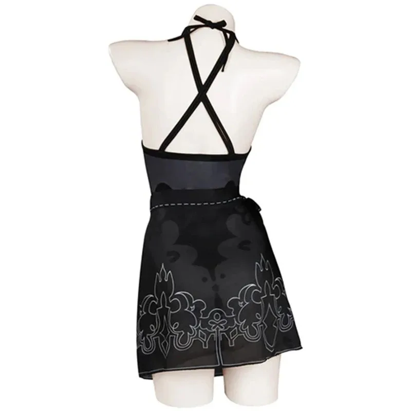 2025년 신작 애니메이션 게임 니어 오토마타 요르하 2B 코스프레 의상 섹시 홀터넥 비키니 수영복 ❤ ❤ dd를 한국어로 번역하세요.