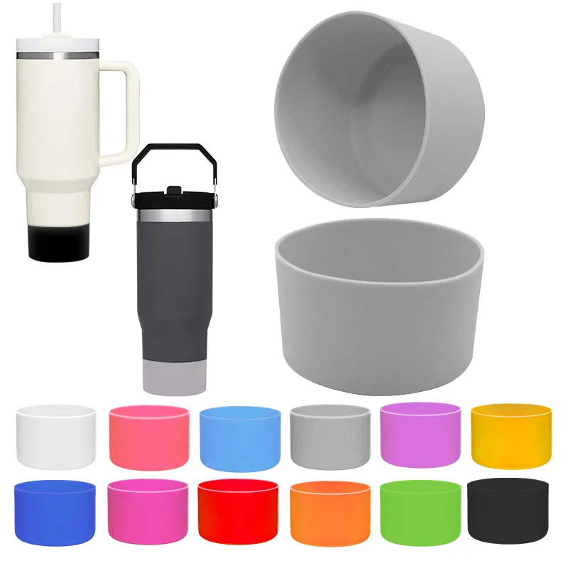 

75mm Muti Color Silicone Cup Protection Case Storage Vacuum Bottle Compatitable For Stanley 30/40oz Anti Slip Scratch Resistant