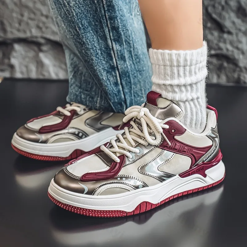 

Осень 2024, новая мужская модная универсальная спортивная обувь с низким верхом и толстой подошвой, модные удобные нескользящие нишевые дизайнерские массивные кроссовки