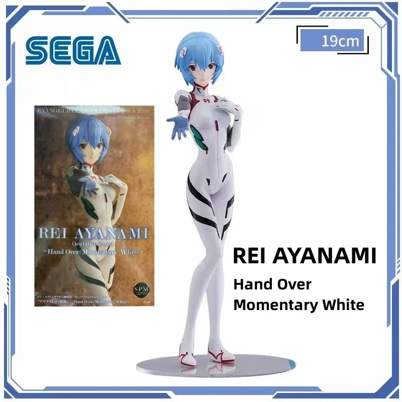 

Original Bandai SEGA SPM Figure NEON GENESIS EVANGELION 19cm REI AYANAMI Hand Over Momentary White Combat Suits Black PVC Model