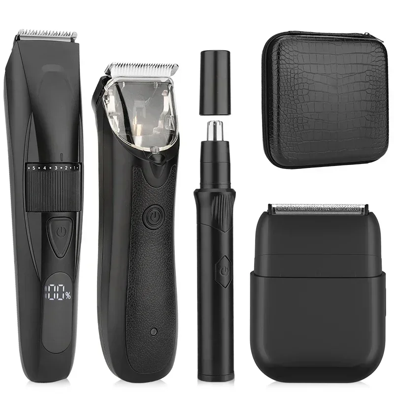 New RESUXI 377  Men's Multi Functional Hair Clipper Set Nose Hair Trimmer Electric Shaver and Beard Trimmer Grooming Tools Set