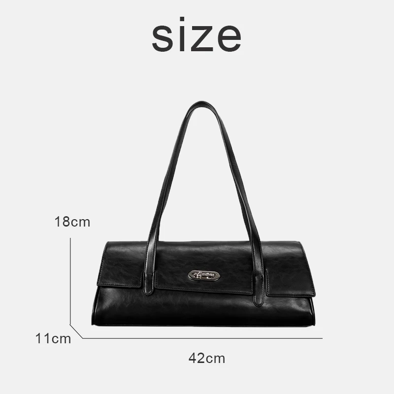 England Style Flip Bags For Women Luxury Designer Handbag And Purse 2026 New In PU Metal Sheet Lock Long Strip Underarm Shoulder