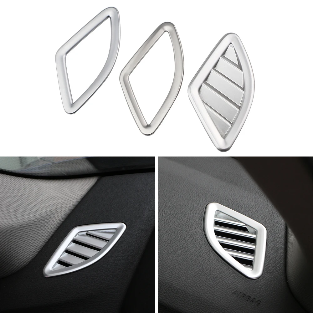 2Pcs/set Car Front Air Conditioning AC Vent Outlet Cover Trim Decoration Sticker for BMW X1 F48 2016 - 2022 Accessories