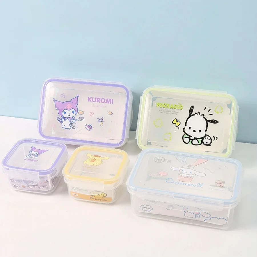 300/900ML Hello Kitty Kuromi Melody Lunch Box Cute Bento Box Outdoor Portable Student Office Worker Canteen For Camping