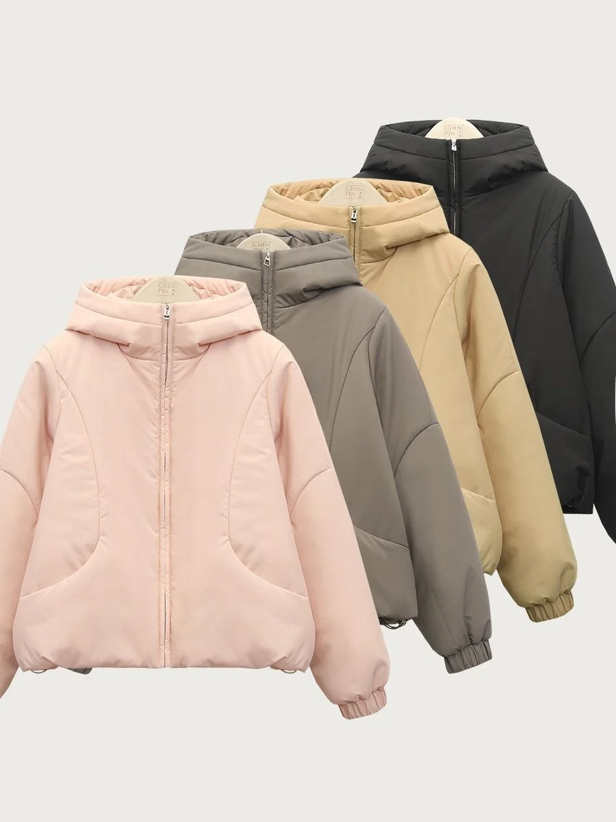 

Утепленная теплая хлопковая куртка с капюшоном Dkchenpin для женщин, верхняя одежда для повседневной носки, пуховик из хлопка и полиэстера