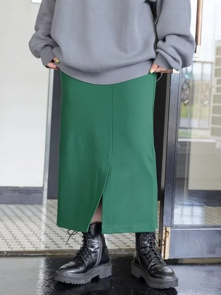 

Summer New High Waist Slimming Midi Length f Skirt Slit Women's Wrap Skirt One Step Skirt Simple Sle Polyester Fiber