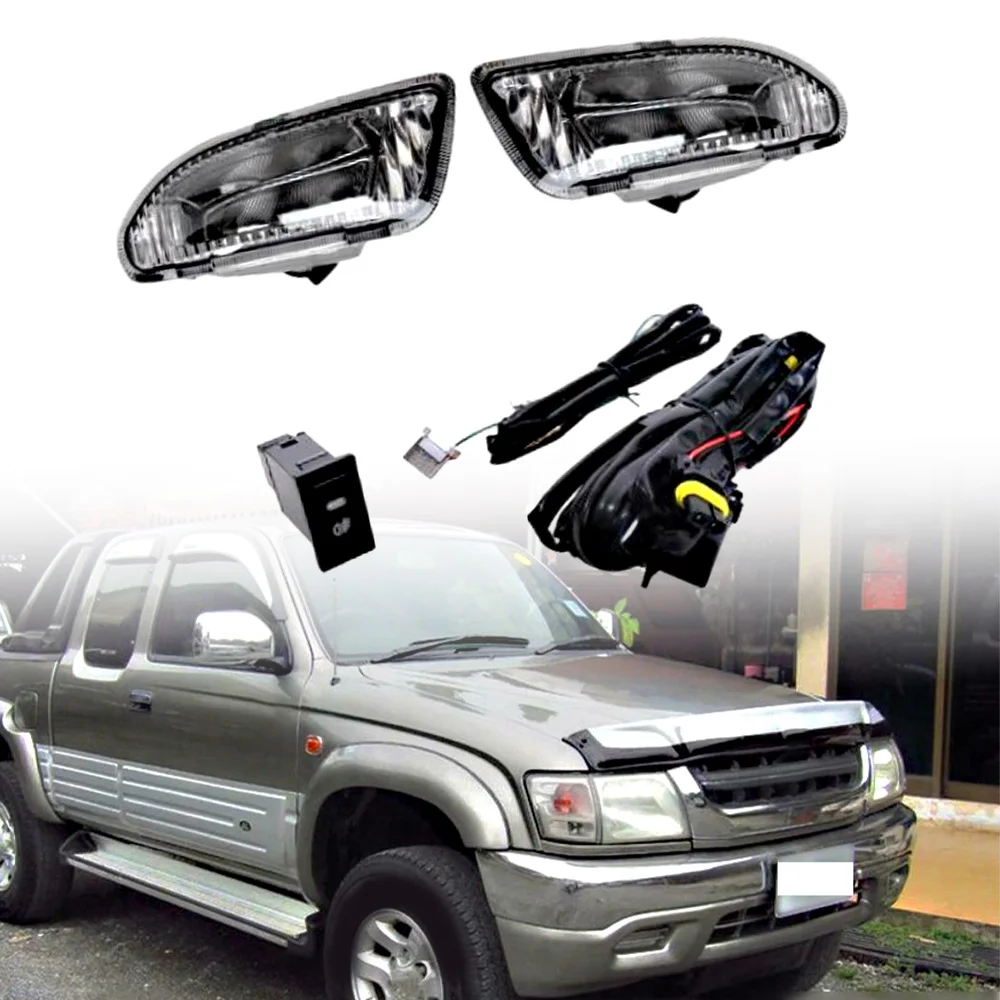 

Fog Light Kit With wiring harness accessories Fog Lamp Spot Light Plastic for Toyota Hilux Ute D4D Tiger Mk5 4WD 2001–2005