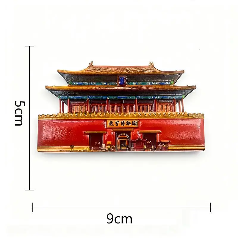 

Chinese Style Beijing Forbidden City Resin Cartoon Abstract Pattern Travel Souvenir Decoration Forbidden City Fridge Magnet