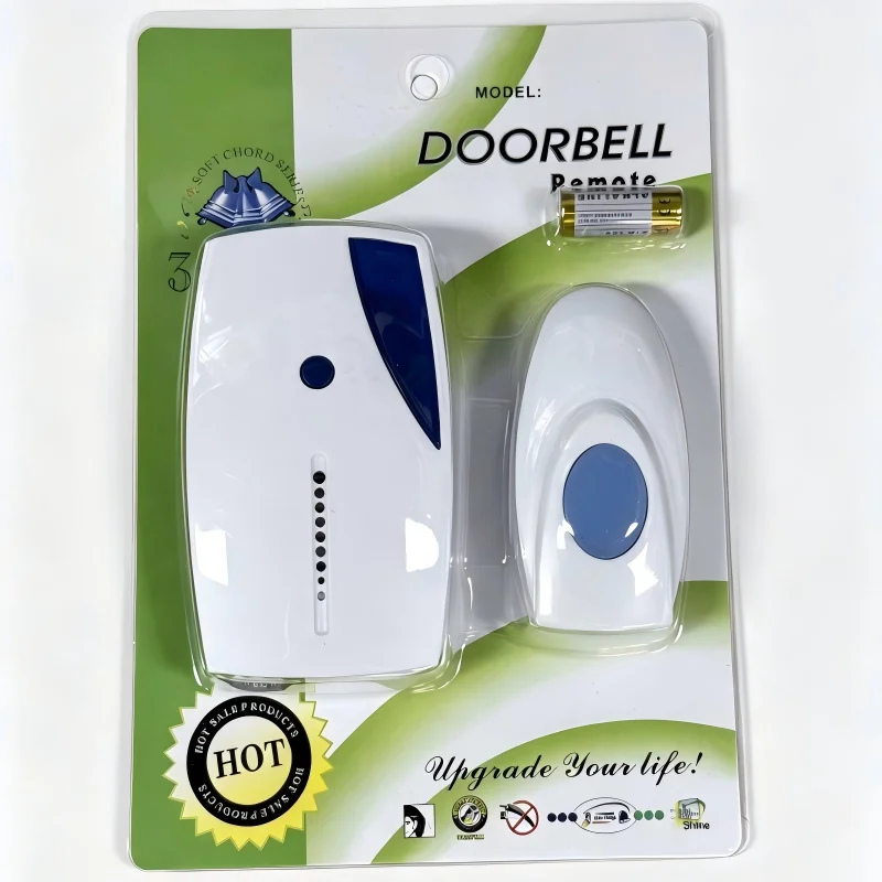 Wireless Doorbell Welcome Bell Intelligent Home Door Bell Alarm 36 Songs Smart Doorbell Wireless Bell Waterproof Button White