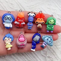 10Pcs Resin Cute Cartoon animal Charm Fashion Pendant For Earrings Keychain Bracelet Necklace DIY Jewelry Makings Finddings