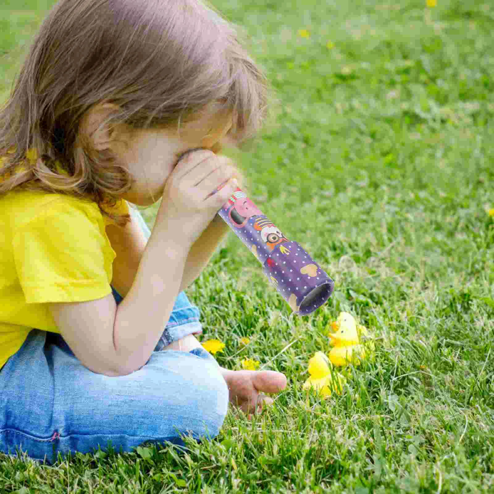 Caleidoscopio de 6 piezas para niños, juguetes de mosaico sin fin, desarrollo de vista, cesta, traje colorido, educativo, encantador