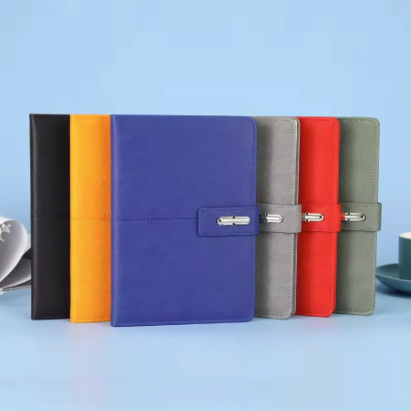 Conjunto cuaderno negocios cuero elegante caja regalo soporte bolígrafo