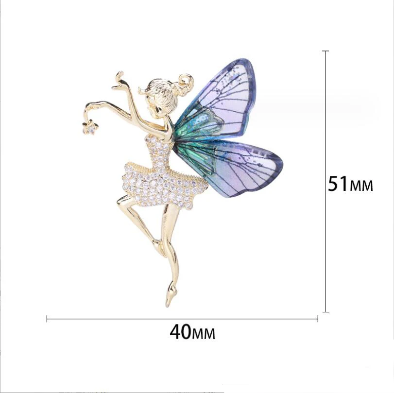 Angel's wings Brooch Pin Fairy Butterfly Fairy Brooches For Women  Magic Angel Party Office Brooch Pin New Year Jewelry Gifts image 3